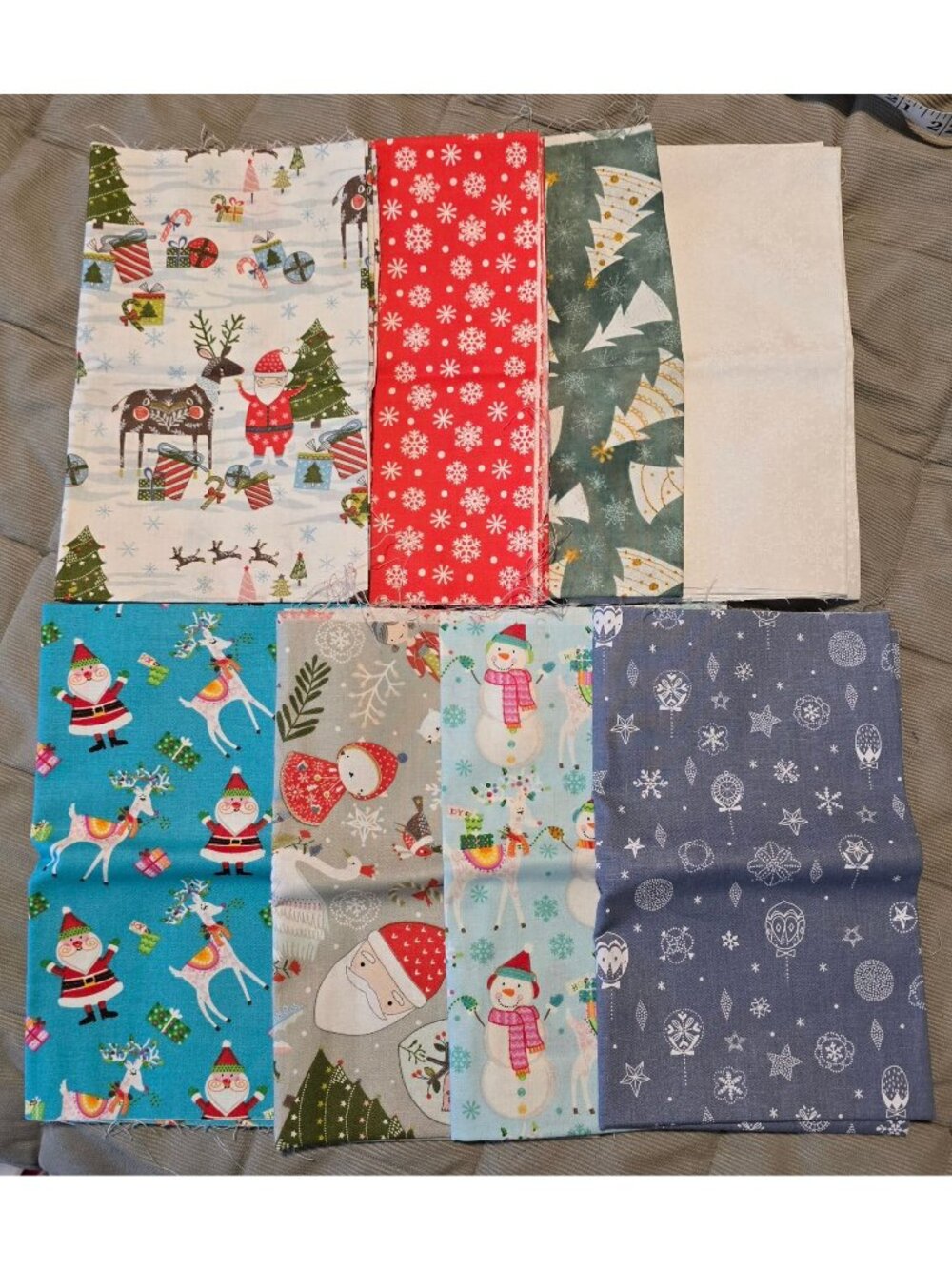 Fat Quarter Fabric Bundle Christmas Prints Assorted Festive Patterns